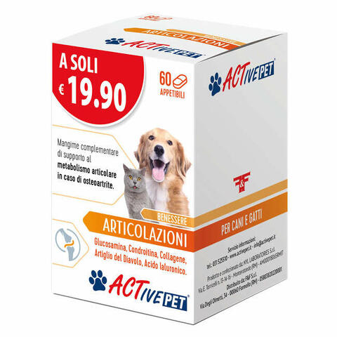 Active pet benessere articolazioni 60 compresse appetibili