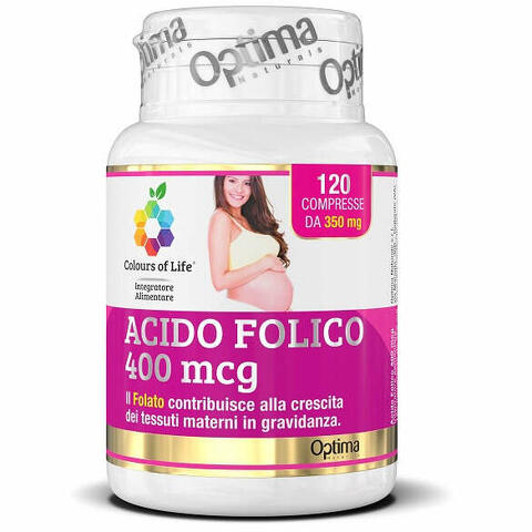 Colours of life acido folico 400 mcg 120 compresse 350mg