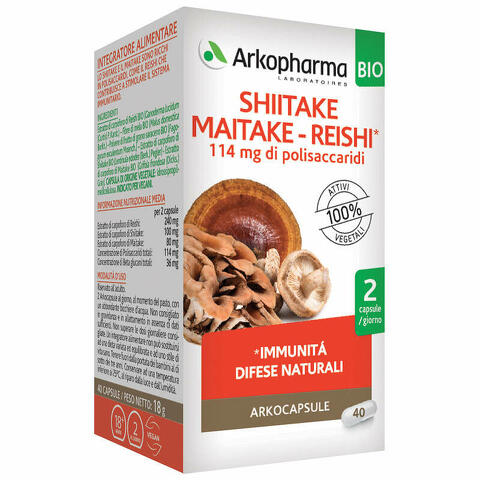 Arkocapsule shiitake maitake reishi bio 40 capsule
