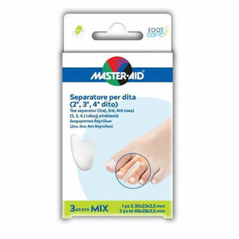 Separatore dita in gel master-aid footcare mix 1 small + 2 medium c9