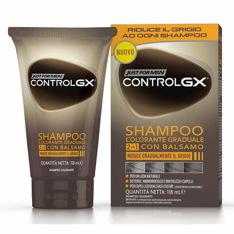 Just for men control gx shampoo colorante graduale 2 in 1 con balsamo 150ml