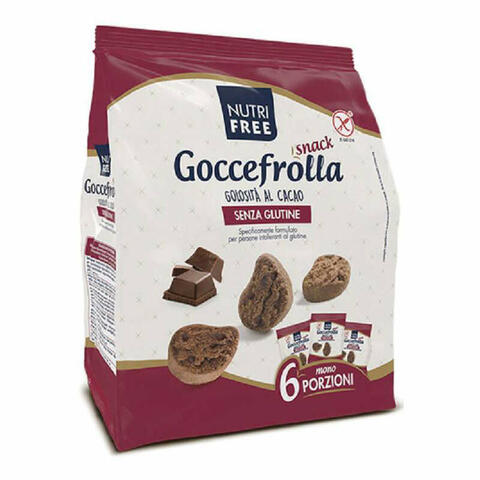 Nutrifree goccefrolla snack golosita' al cacao senza lattosio 6 monoporzioni da 40 g