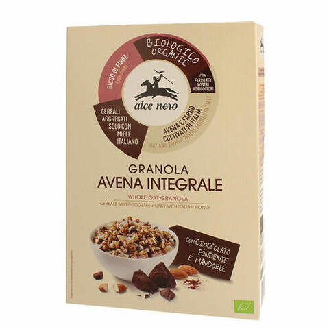 Granola avena integrale con cioccolato fondente e mandorle 300 g