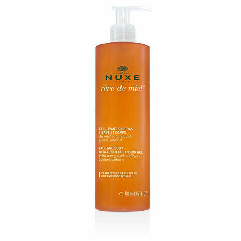 Nuxe reve de miel gel detergente viso e corpo 400ml