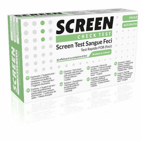 Screen test rapido presenza di sangue occulto nelle feci screen test fob