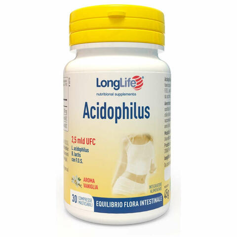 Longlife acidophilus 30 tavolette masticabili