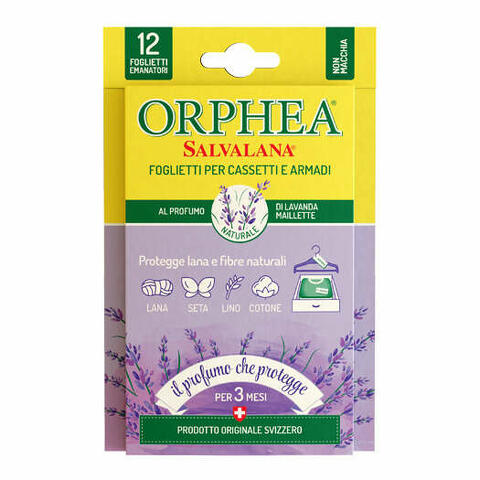 Orphea salvalana foglietti cassetti armadi profumo lavanda maillette display 12 pezzi