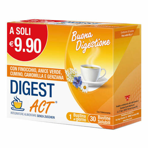 Digest act 30 bustine solubili senza zuccheri