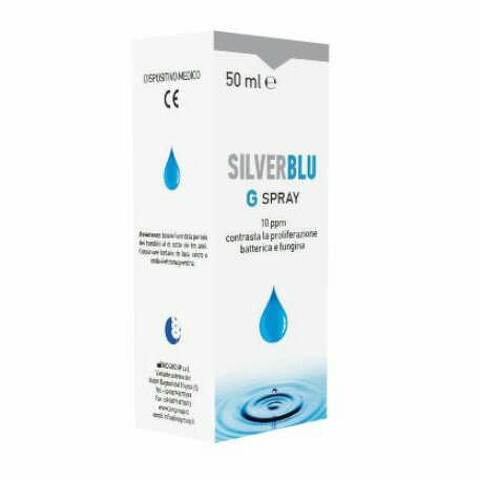 Silver blu g spray via orale contrasta la proliferazione batterica e fungina 50ml