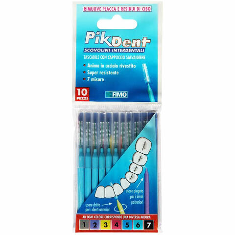 Pikdent stuzzicolino 5 azzurro 10 pezzi