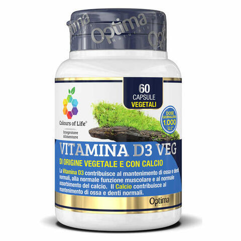Colours of life vitamina d3 veg 60 capsule 500mg