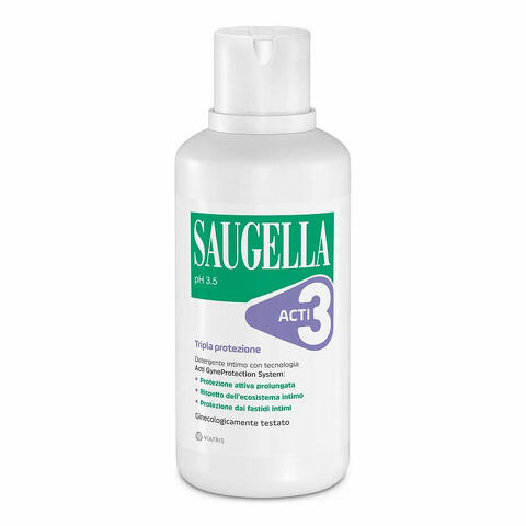 Saugella acti3 tripla protezione detergente intimo 500ml