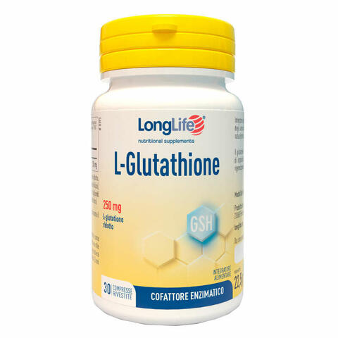 Longlife l-glutathione 250mg 30 compresse