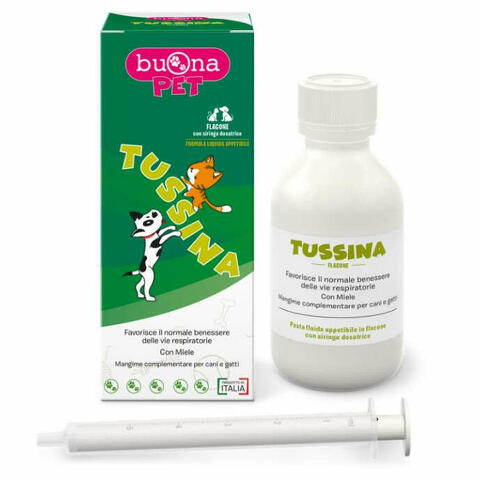 Tussina flacone cani e gatti con siringa dosatrice 100 g buonapet