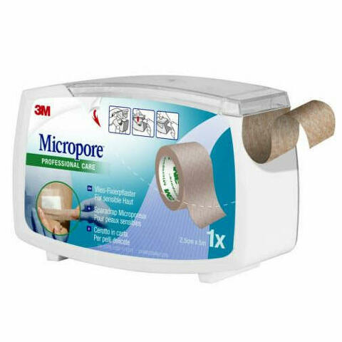 Cerotto in carta 3m micropore surgical tape tan m5x25mm dispenser