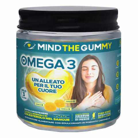 Mind the gummy omega3 30 pastiglie gommose gusto mix di frutta senza zucchero