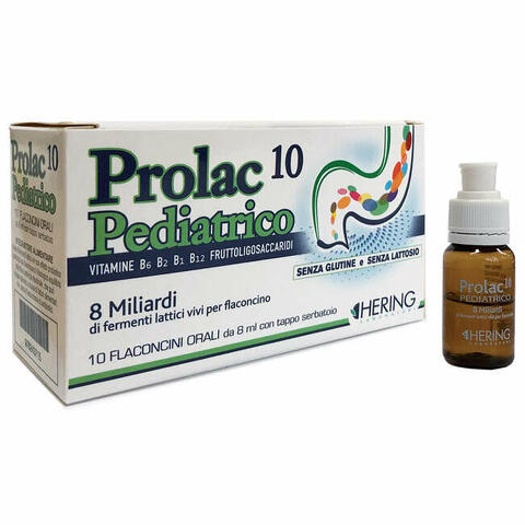 Prolac10 pediatrico fermenti lattici 10 flaconcini 8ml