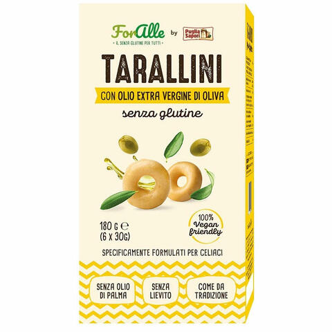 Foralle tarallini senza glutine olio extra vergine d'oliva 6 bustine da 30 g