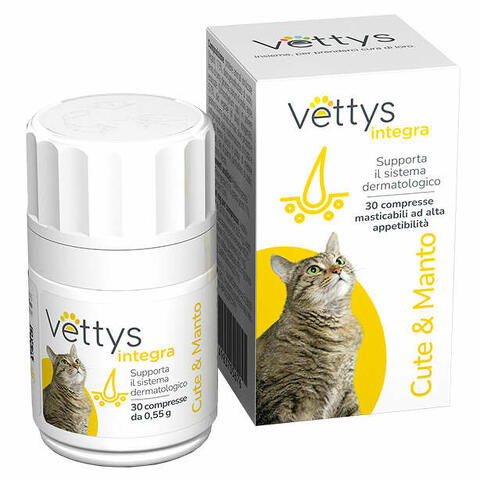 Vettys integra cute&manto gatto 30 compresse masticabili