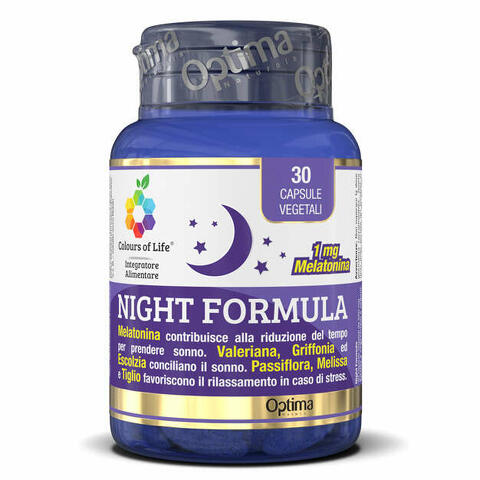 Colours of life night formula 30 capsule vegetali 550mg