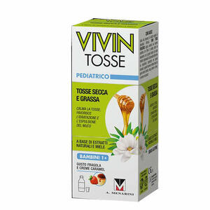 Vivin - Vivin tosse pediatrico sciroppo per tosse secca e grassa gusto fragola e creme caramel 150ml