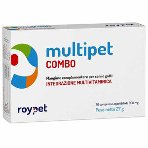 Roydermal - Multipet combo integratore vitaminico per cani e gatti 30 compresse