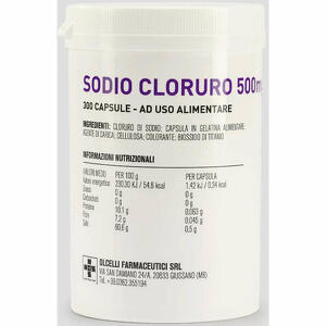 Sodio cloruro 0,5 g (500 mg) - Sodio cloruro 300 capsule 500mg