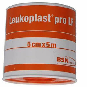 Leukoplast - Cerotto chirurgico per fissaggio medicazioni leukoplast pro lf supporto viscosa massa adesiva resina sintetica lanolina ossido di zinco con lattice naturale 5x500cm