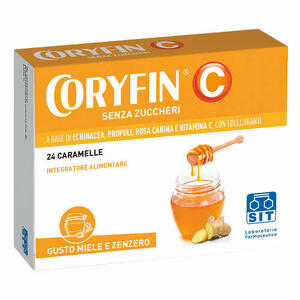 Coryfin - Coryfin c senza zucchero miele zenzero 24 caramelle
