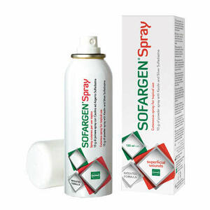 Sofargen - Medicazione in polvere spray con caolino e argento sulfadiazina 1% sofargen spray 10 g bomboletta pressurizzata 125ml