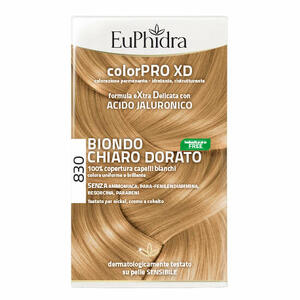 Euphidra - Euphidra colorpro xd 830 biondo chiaro dorato gel colorante capelli in flacone + attivante + balsamo + guanti