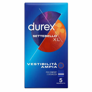 Durex - Profilattico durex settebello xl 5 pezzi
