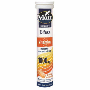 Matt benessere difesa - Matt benessere difesa vitamina c 20 compresse effervescenti gusto arancia