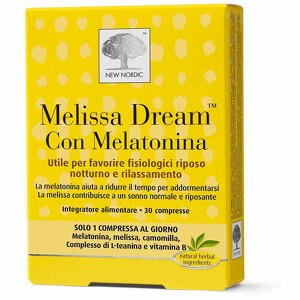 New nordic - Melissa dream con melatonina 30 compresse