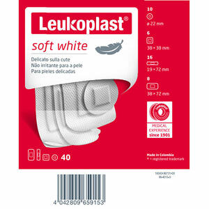 Leukoplast - Leukoplast soft white 40 pezzi assortiti