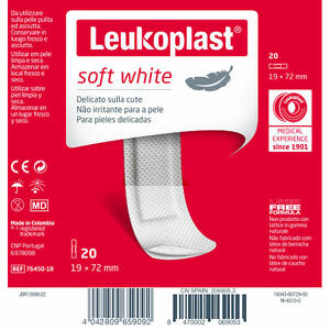 Leukoplast soft white - Leukoplast soft white 72 x 19 cm 20 pezzi