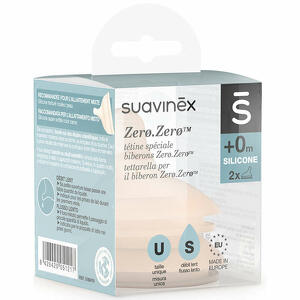 Suavinex - Tettarella biberon anticolica 2 pezzi zero zero flusso lento s