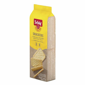 Schar - Schar snackers crackers con sale marino senza lattosio 4 porzioni da 29 g