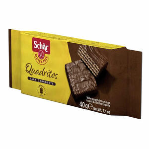 Schar - Schar quadritos wafer con cacao ricoperti di cioccolato fondente 40 g