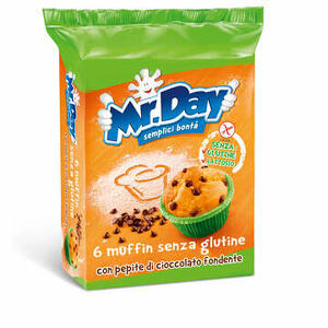 Mr. Day - Muffin senza glutine con pepite di cioccolato fondente 6 x 42 g