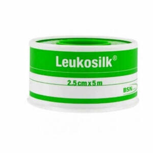 Leukosilk - Cerotto seta adesivo ipoallergenico leukosilk supporto acetato di cellulosa bianco adesivo ipollergenico 2,5x500cm