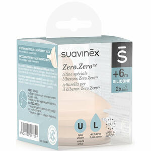 Suavinex - Tettarella biberon anticolica 0,0 2 pezzi flusso l