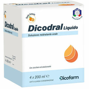 Dicodral - Dicodral liquido soluzione reidratante orale 4 x 200ml