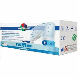 Master aid - Cerotto impermeabile per fissaggio medicazioni master-aid rollflex a-stop m 10x10 cm