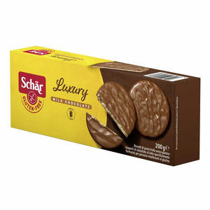 Schar - Schar luxury biscotti di pasta frolla ricoperti di cioccolato al latte 200 g