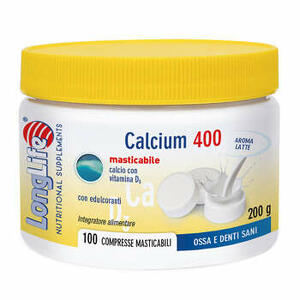Long life - Longlife calcium latte 100 compresse 400 mg