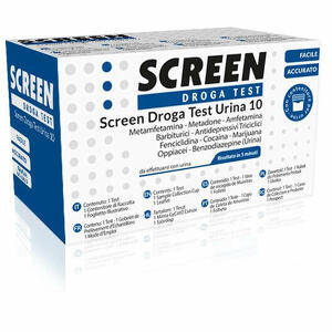 Screen pharma - Screen droga test 10 droghe test antidroga con contenitore urina
