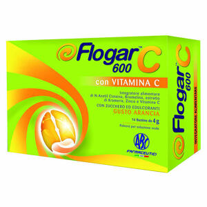 Abc farmaceutici - Flogar  c 600 con vitamina c 14 bustine gusto arancia