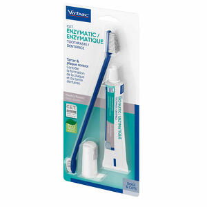 Virbac - Kit dentifricio enzimatico 70 g + spazzolino da denti + spazzolino da dito