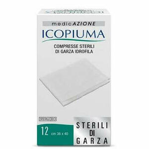 Icopiuma - Garza compressa idrofila  36x40cm 12 pezzi